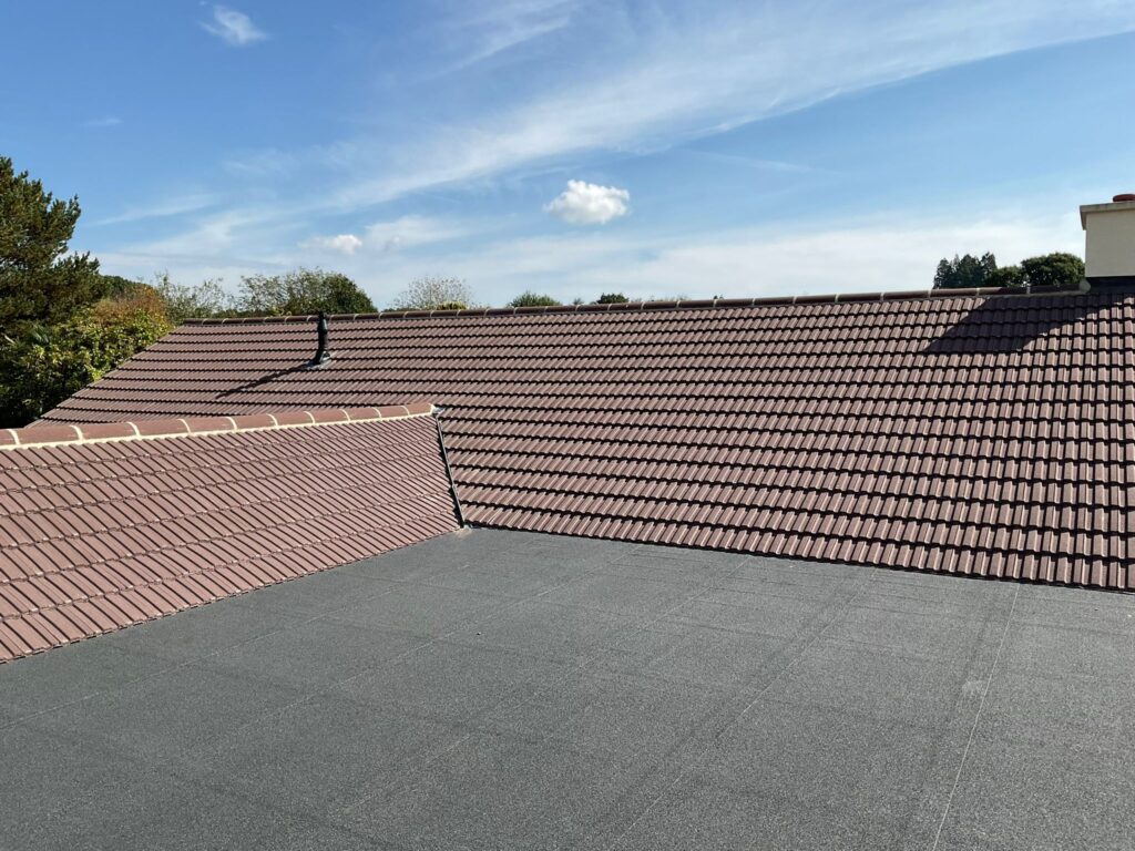This is a photo of a roof which has just been repaired works carried out by LS Roofing Windsor